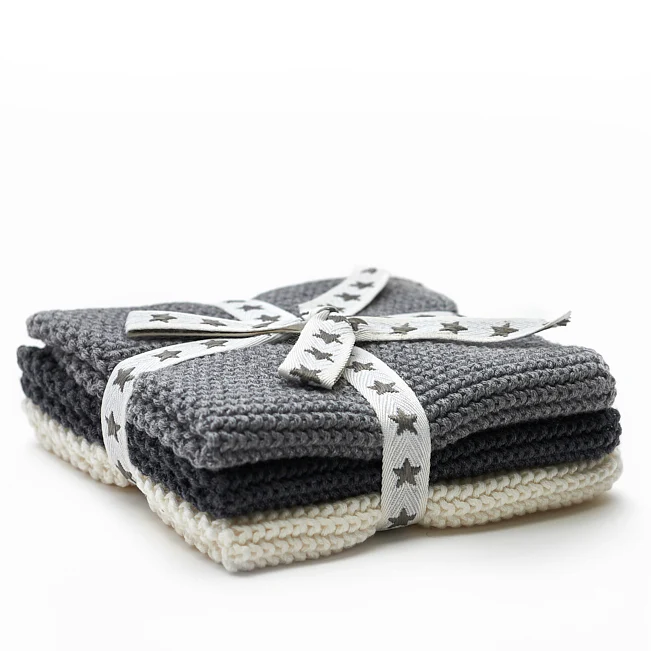Grey Hand Towels, Set of 3 - Image 3