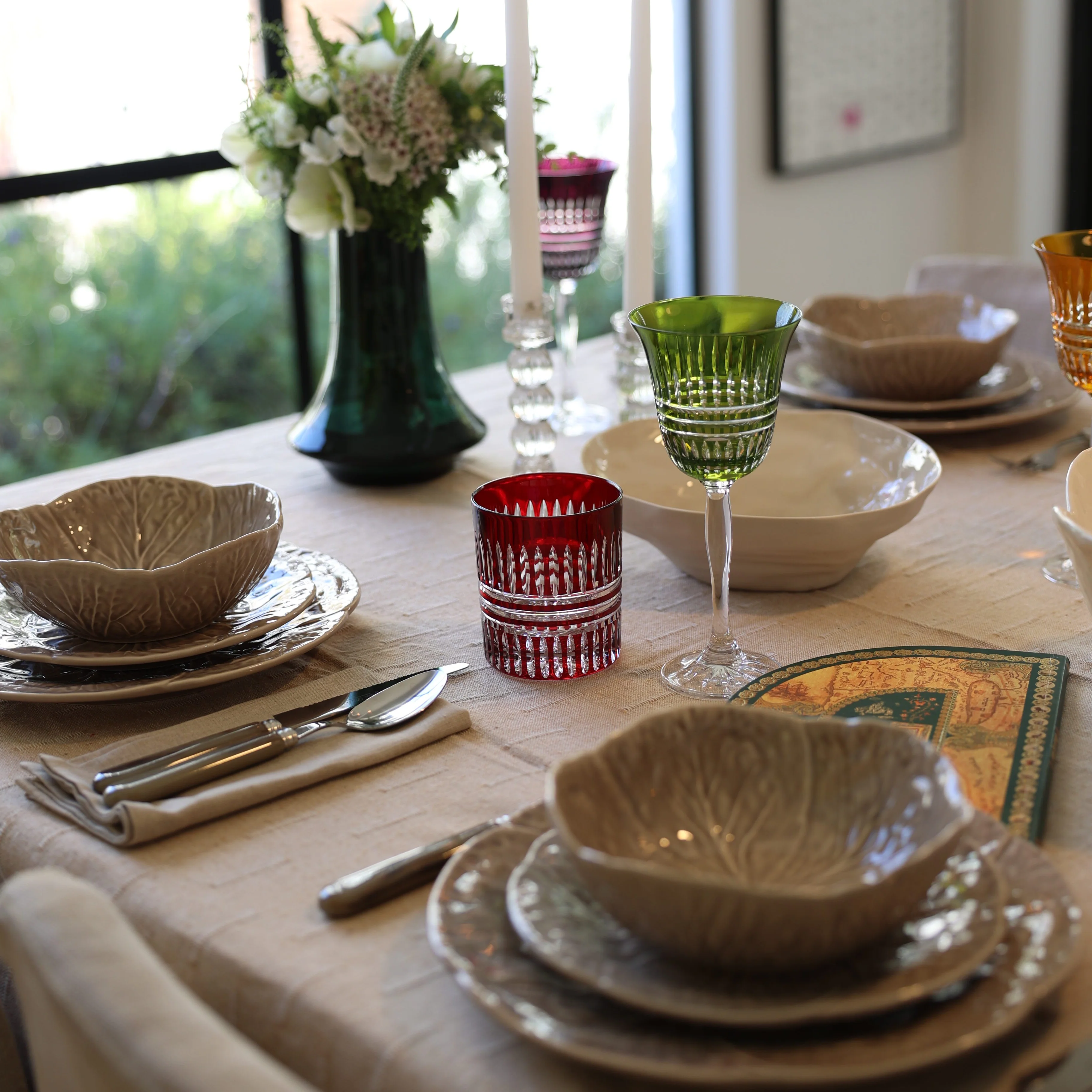 Lines Colored Wine Glasses, Set of 6 - Image 5