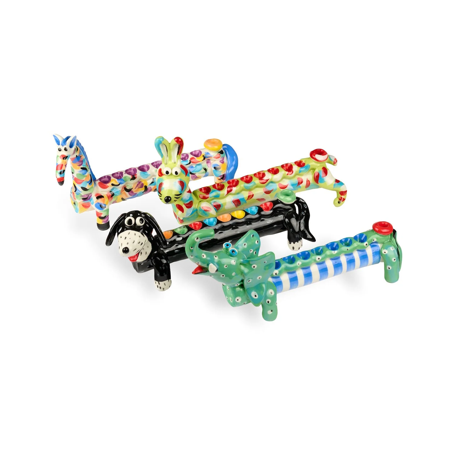 Colorful Hanukkiah Red Dog - Image 2