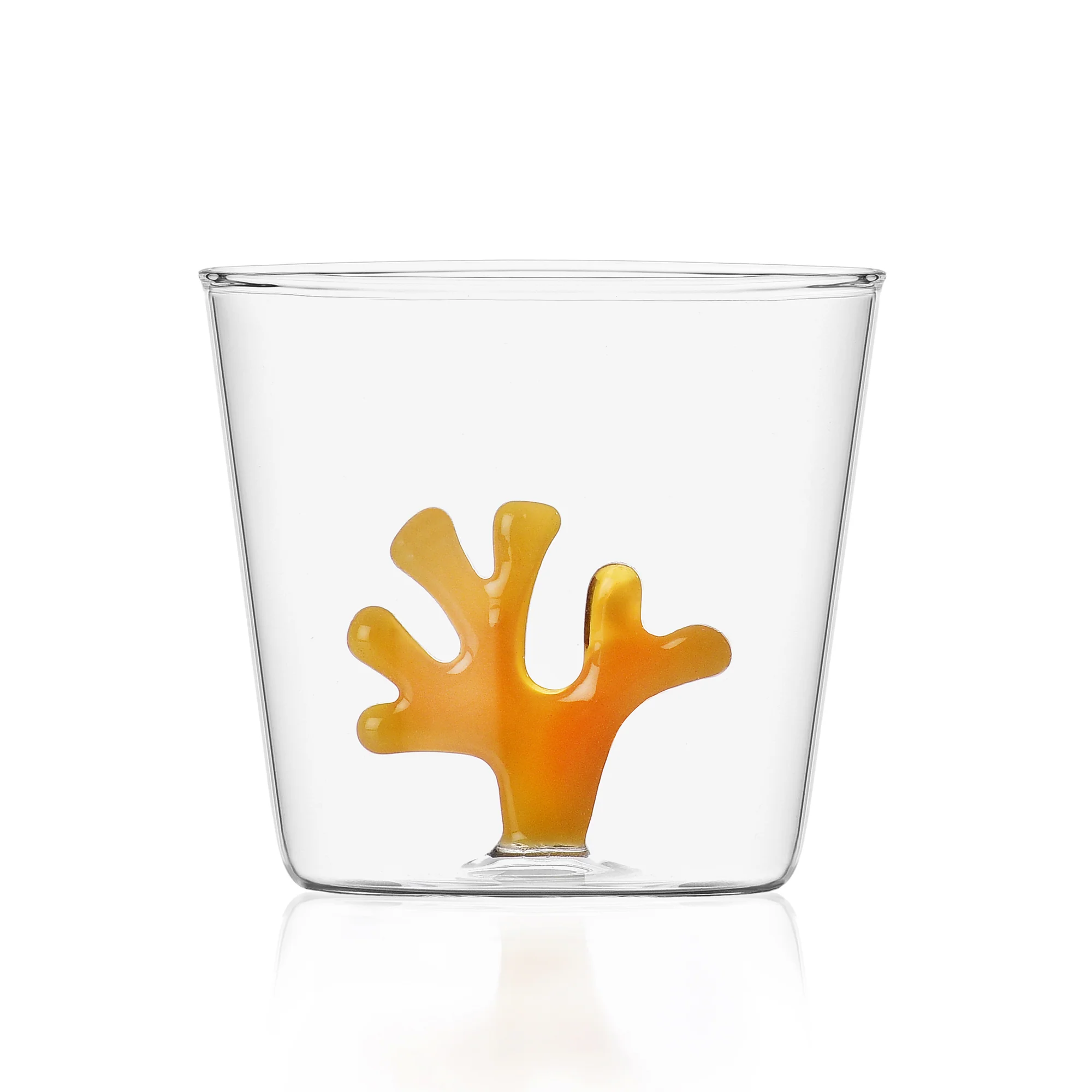 Drinking Glass Orange Coral