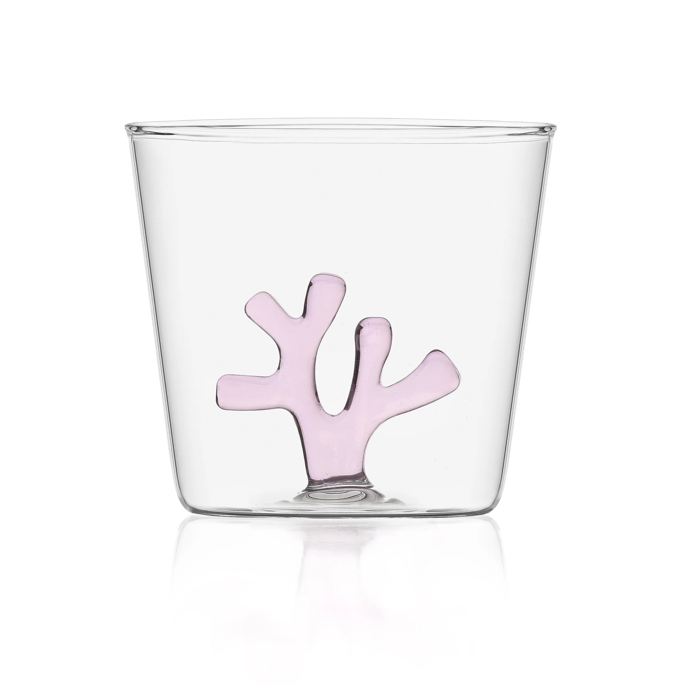 Drinking Glass Orange Coral - Image 3