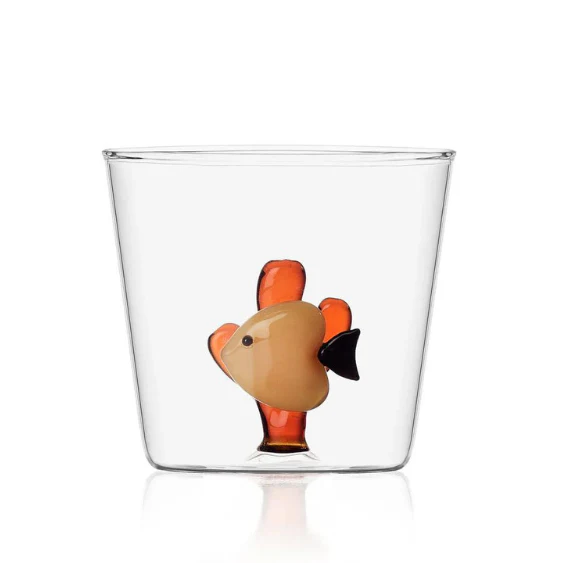 Drinking glass Yellow Fish
