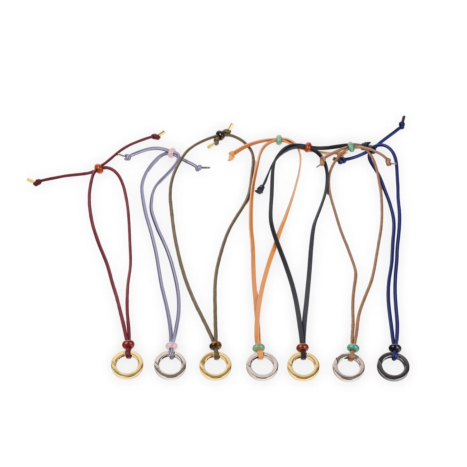 Eyeglasses Necklace Holder Black Leather & Gold Ring - Image 8