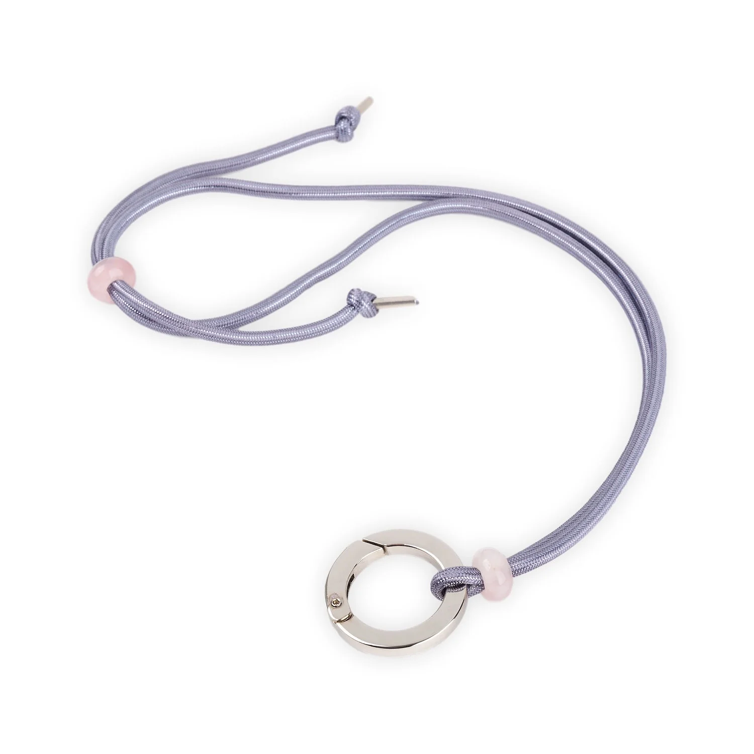 Eyeglasses Necklace Holder Silver Metallic & Silver Ring