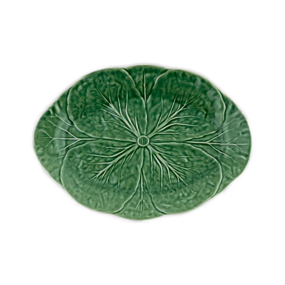 Verde Cabbage Oval Platter 32cm Green
