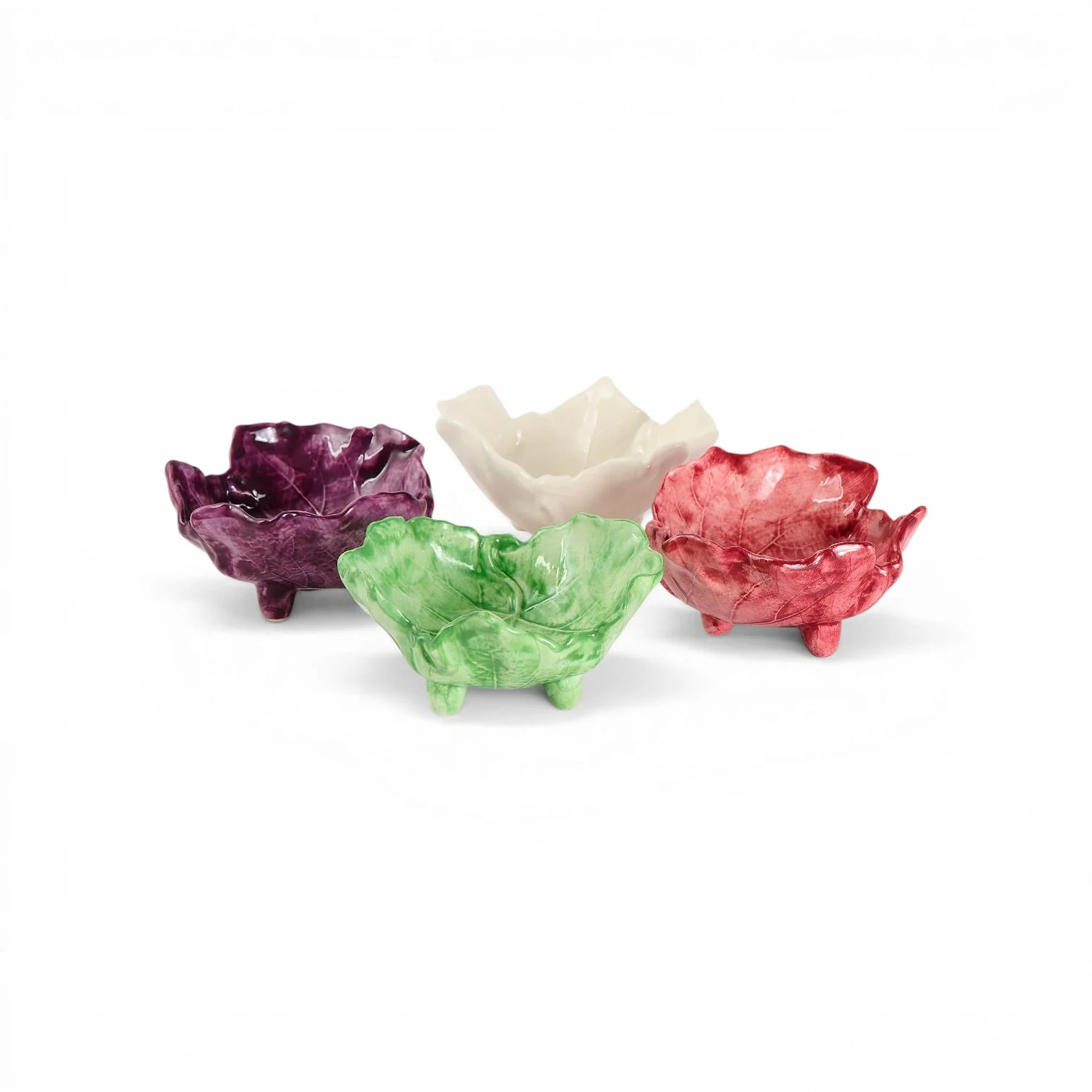 Leaf Footed Bowl 13 cm - Red - Image 3