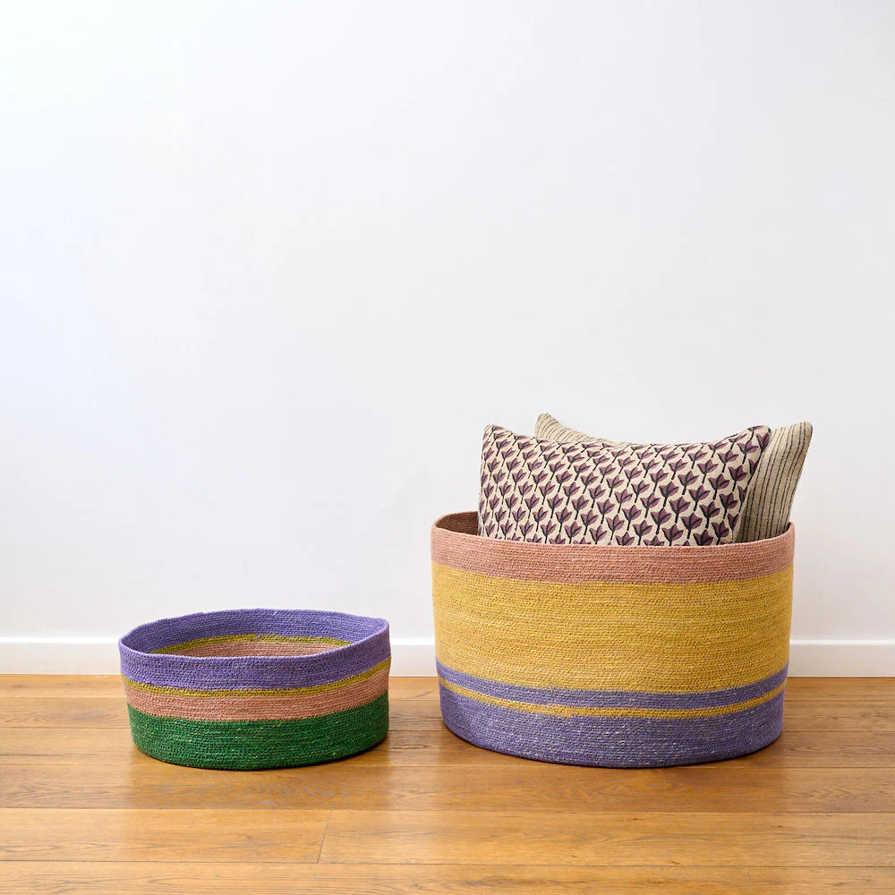 Low Round Basket- Colorful - Image 5