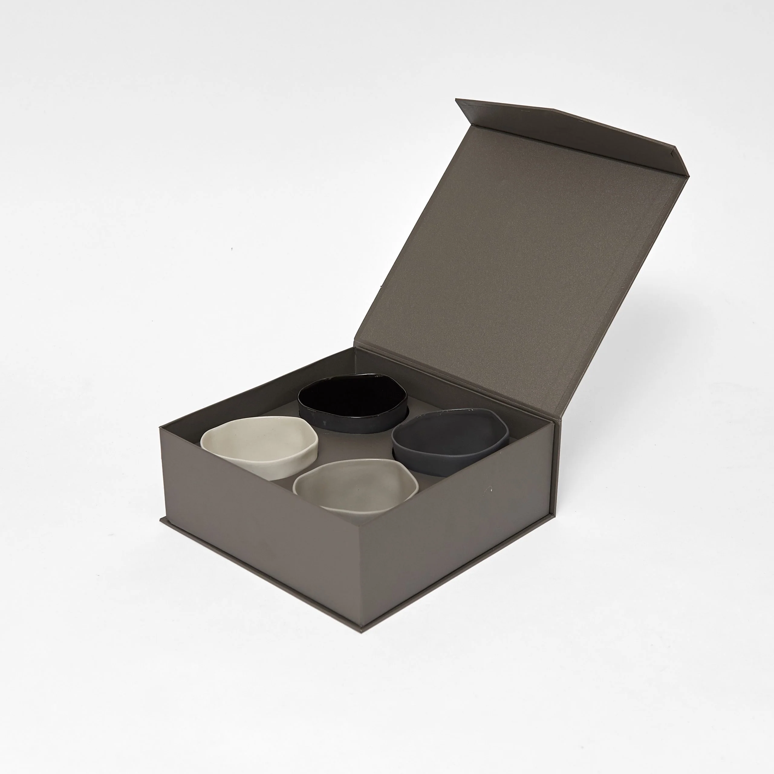 Organic Stoneware Box of 4 Sake Cups - Image 3