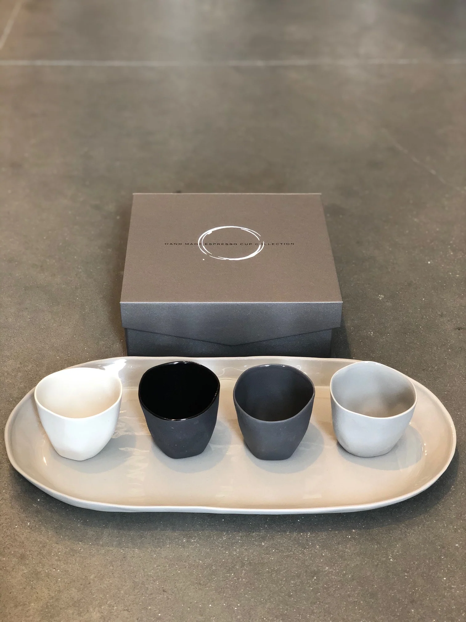 Organic Stoneware Box of 4 Sake Cups - Image 9