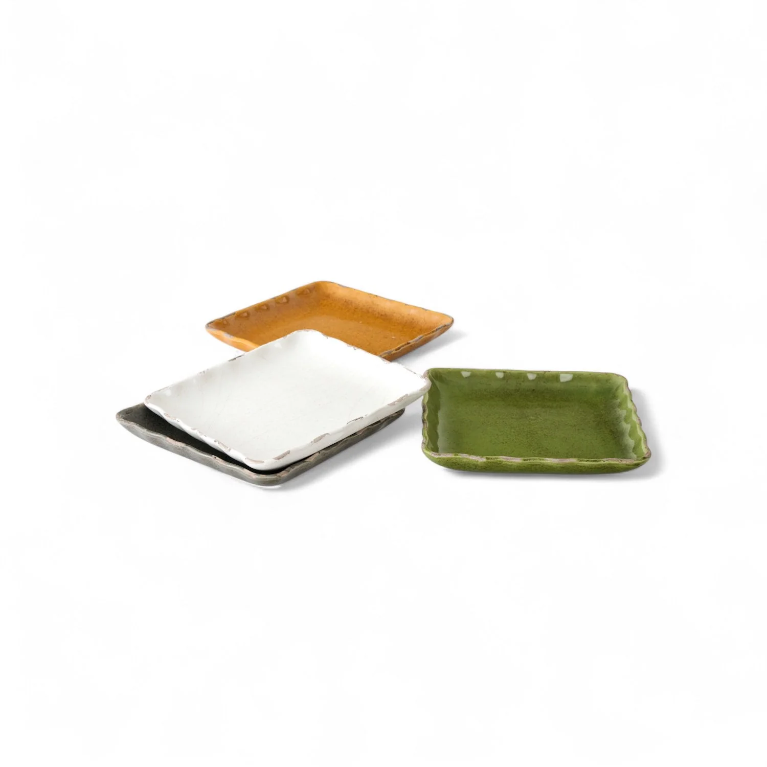 Pompeii Crackle Glaze Square Serving Platter- 22 cm - Image 7