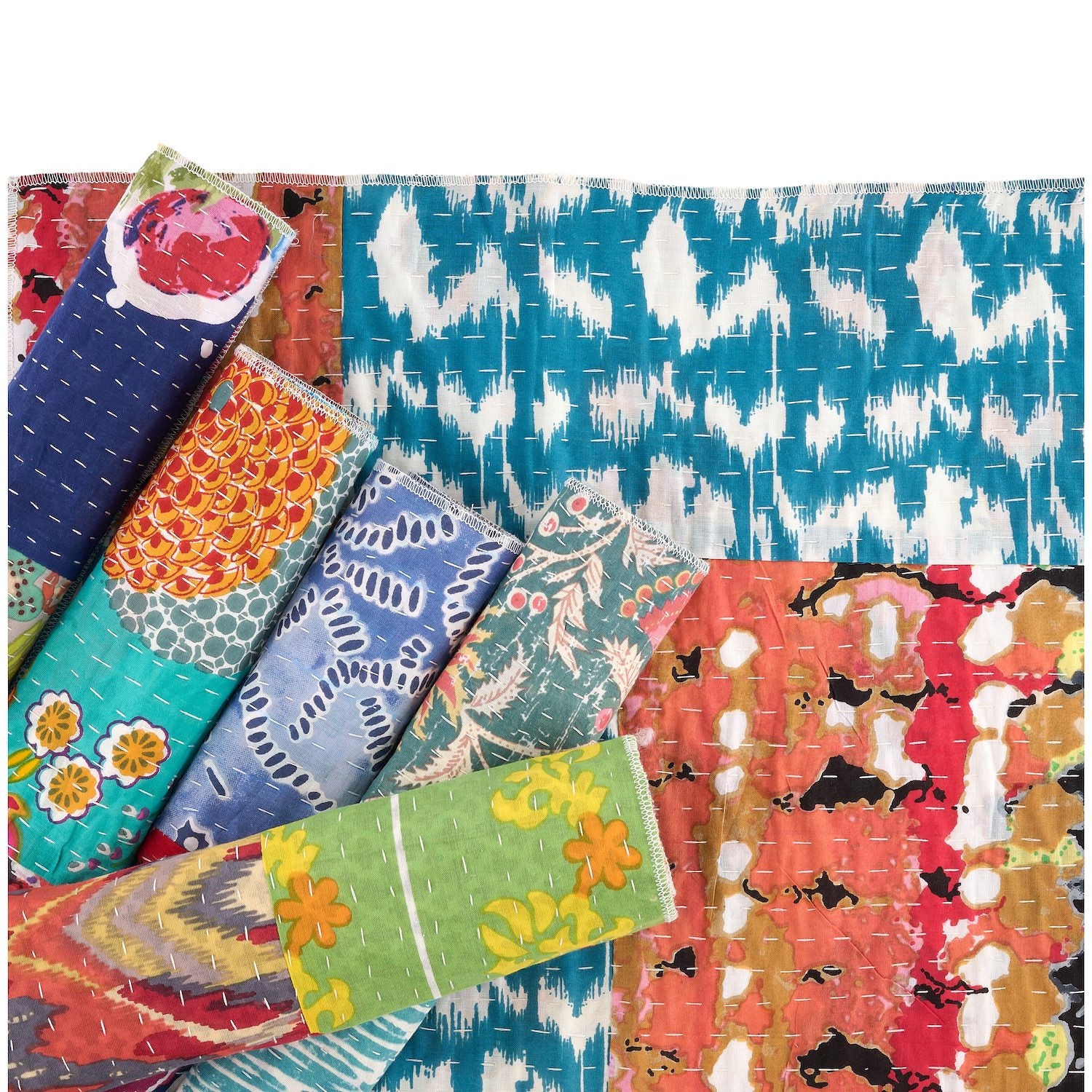 Set of 4 Handcrafted quilted placemats - Image 3