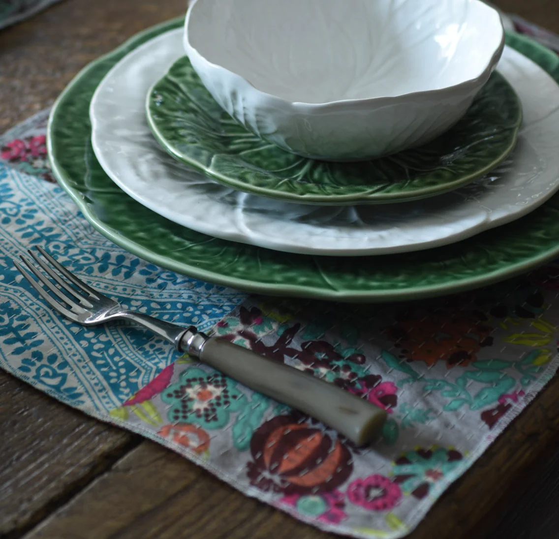 Set of 4 Handcrafted quilted placemats - Image 4